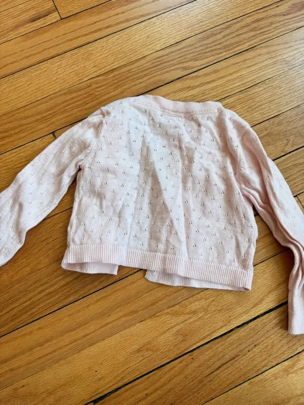 GAP Baby Pink Eyelet Knit Cardigan Size 2